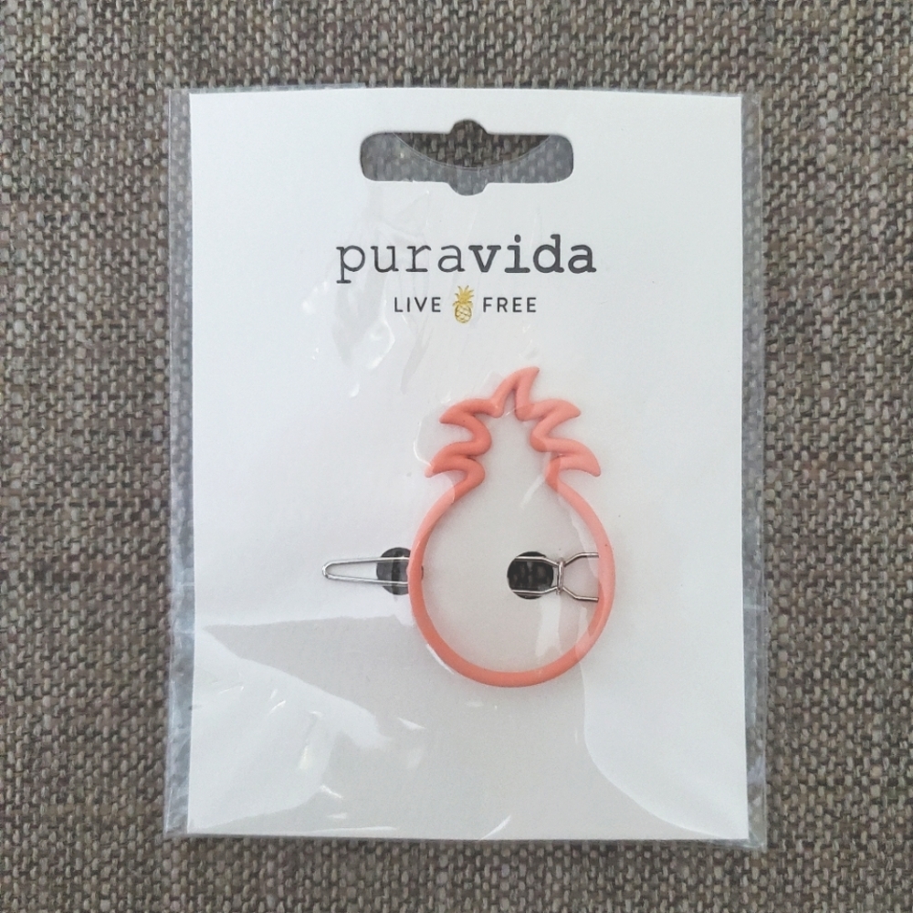 Pura Vida pineapple shaped hair barrette  NIP